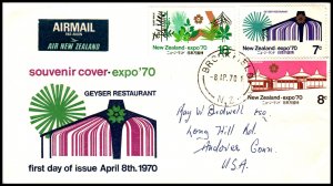 New Zealand 459-461 Expo Pen FDC