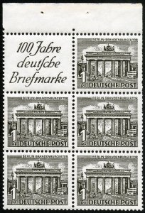 Germany Stamps # 9NY2a MNH XF Pane