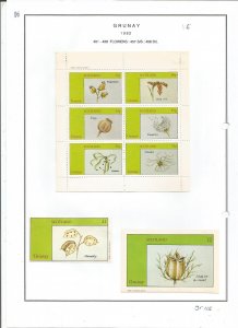 GRUNAY- 1982 - Flowers - Sheets - Mint Light Hinged - Private Issue