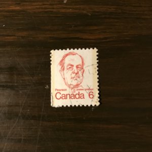 CANADA Scott 591 Used - 6¢ Lester B. Pearson (3) - NHinged, XF