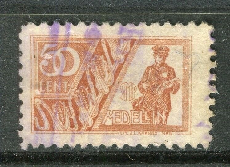 COLOMBIA; PRIVATE LOCAL POST Company issue 1903 Medellin Postman used