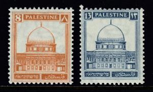 PALESTINE — SCOTT 71,74 (SG 96,98) — 1927 8m,13m PICTORIALS — MNH — SCV $35.00+