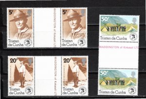 Tristan da Cunha 1982 MNH Sc 314-6 gutter pairs-1