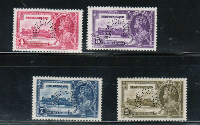 Newfoundland #226SP - #229SP Very Fine Never Hinged Set With Perforated Specimen