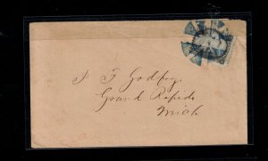 USA #73 Used On Cover W\ Ideal Blue Large Fancy Cancel To Grand Rapids Michigan