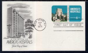 US UX60 Hospitals Postal Card Artmaster U/A FDC