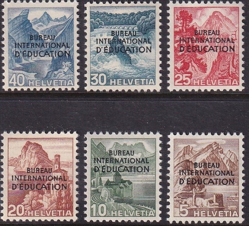 Sc# 4O23 / 4O28 Switzerland 1948 MNH Education Official set CV $20.00 