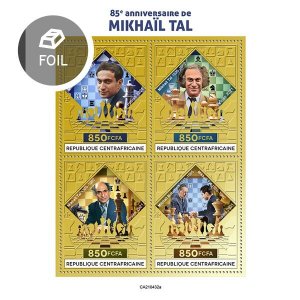 C A R - 2021 - Mikhail Tal - Perf Gold 4v Sheet - Mint Never Hinged
