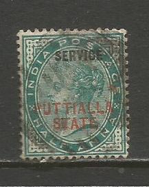 India-Patiala  #O4  Used  (1885)  c.v. $0.35