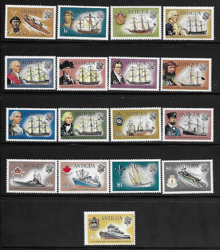 ANTIGUA SC # 241-257 MNH COMPLETE SET
