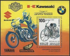 Guinea-Bissau #634 MNH Souvenir Sheet Motorcycles