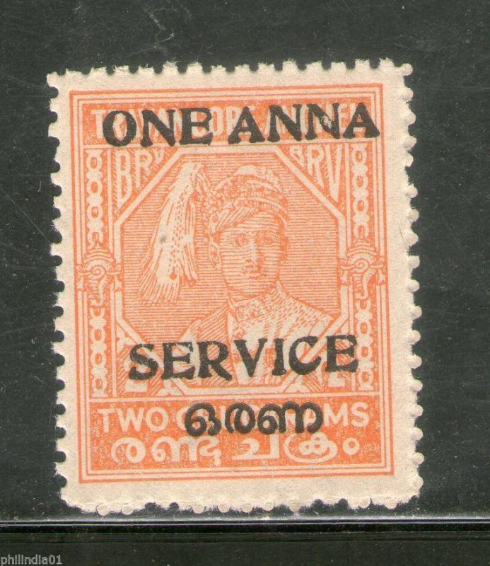 India Travancore Cochin 1A O/p 2ch SG O12 /Sc O19 MNH