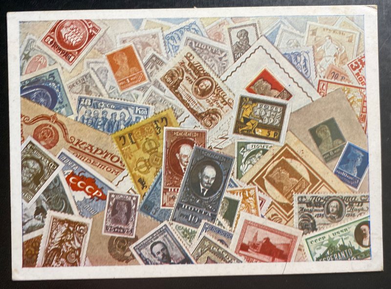 1931 RUSSIA USSR Graf Zeppelin Malyguin Stamp PC Cover Polar Flight  #C26 C28