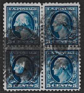 1914 US 428 used block of four