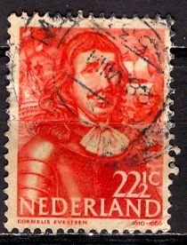 Netherlands; 1943: Sc. # 258: O/Used Single Stamp