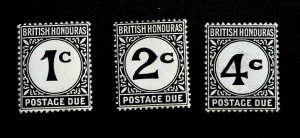 British Honduras #J1-J3 MH Mint Hinged