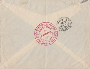 MAROC 1913 CàD Trésor & Postes 109 sur LSC - POSTE DE GUERCIF (2è Rgt de Spahis)