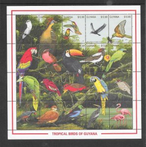 BIRDS- GUYANA #2380 SHEET OF 20 MNH