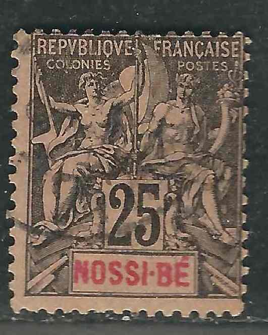 Nossi Be 39 Yv 34 Used  Fine 1894 SCV $9.50