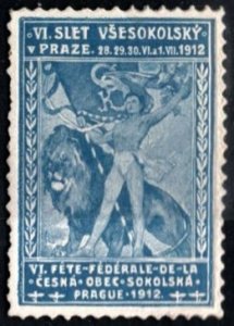 1912 Czechoslovakia Poster Stamp 6th National All-School Reunion In Prague