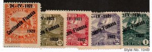 Fiume 164-168 Mint Hinged