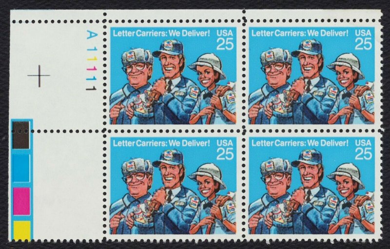 #2420 25c Letter Carriers, Plate Block [A11111 UL] Mint **ANY 5=FREE SHIPPING** 
