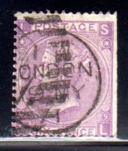 Great Britain  51 U,  plate 9   -   cat$90.00