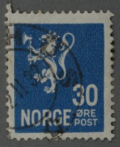 Norway #122 Used VF Bright Place Cancel Date 2 II 32 HRM