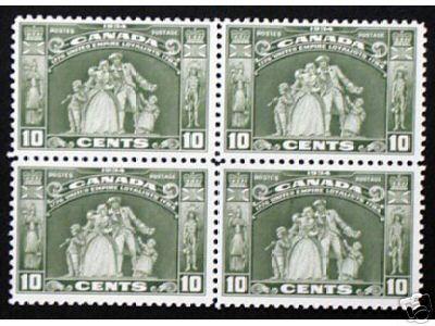 Canada 1934 #209 MNH/MH Loyalists Block of 4  $161.00!!