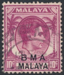 Straits Settlements  OPT BMA Malaya  SC# 262  Used Die I  see colour details ...