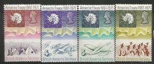 BRITISH ANTARCTIC TERRITORY 39-42, MINT HINGED ,  SET