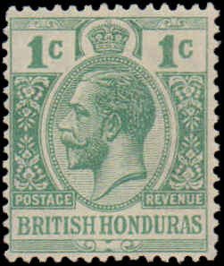 British Honduras #75, Incomplete Set, 1913-1917, Hinged