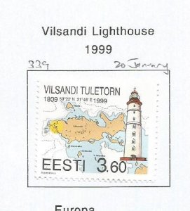ESTONIA - 1999 - Vilsandi Lighthouse - Perf Single Stamp - Mint Lightly Hinged