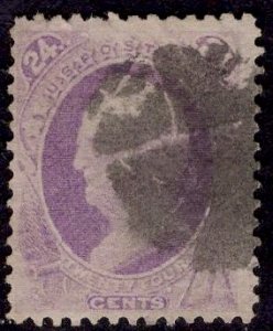 US Stamp #153 24c Purple Scott USED SCV $210