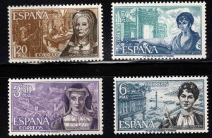 SPAIN Scott 1522-1525 MNH** 1968 Famous Spanish Women stamp set