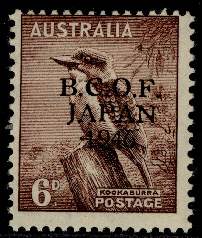 AUSTRALIA - BCOF Japan GVI SG J4, 6d purple-brown, LH MINT. Cat £29.