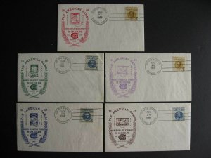 USA 1959 Pan American Games 5 cover set (1 for each day) addresses erased