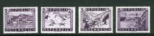 Austria 1947-1948 1s-5s Landscapes #512-515 Mi. 850-853 VF Mint OG MH