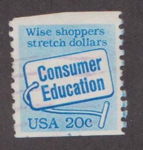 US #2005 Consumer Education Used PNC Single plate #4 purple cancel