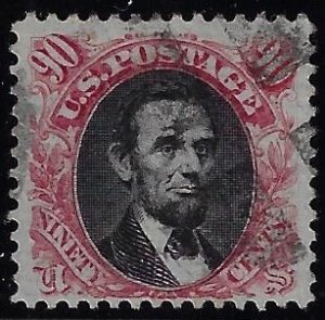 Scott #132 - $6,000.00 – VF-used – 1875 90¢ Re-Issue SHOWPIECE - 2020 PSE Cert