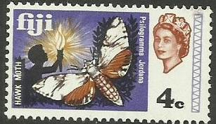 Fiji - 1969 Hawk moth 4c MNH  #263