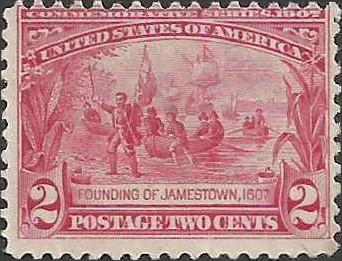 # 329 Mint No Gum Carmine Founding Of Jamestown