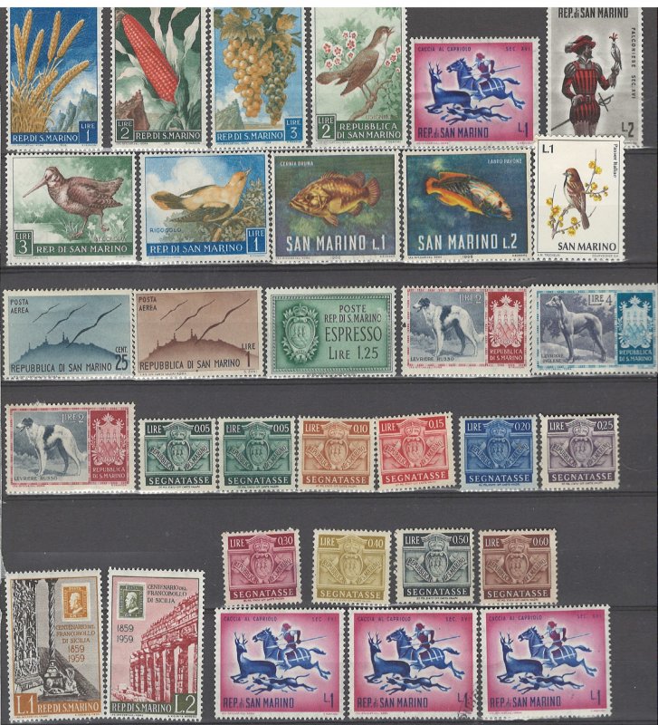 COLLECTION LOT # 45 SAN MARINO 67 STAMPS CLEARANCE