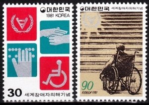 KOREA SOUTH 1981 Health Medicine: Year of Disabled People, MNH