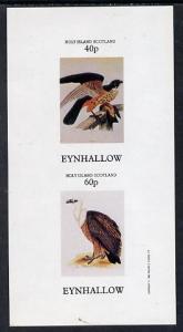 Eynhallow 1982 Birds of Prey #03 imperf  set of 2 values ...