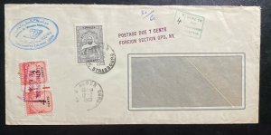 1969 Alger Algeria Transport Agency  Postage Due Window Cover to USA