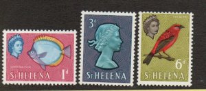 St. Helena SG 176a, 179a & 181a Mint Hinged