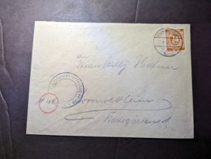 1947 Germany Internment Camp Cover Kornwestheim Local Use
