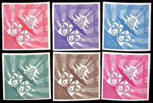 Jordan 1965, Olympic games 6v imperforated, MNH