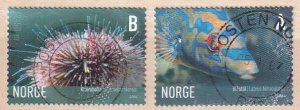 Norway (2006) Sc 1484-5 used set. Marine life